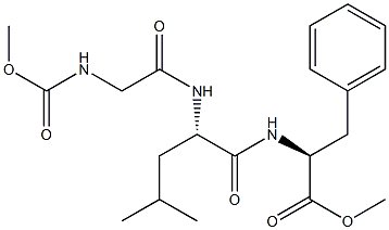 (Methoxycarbonyl)Gly-L-Leu-L-Phe-OMe 结构式