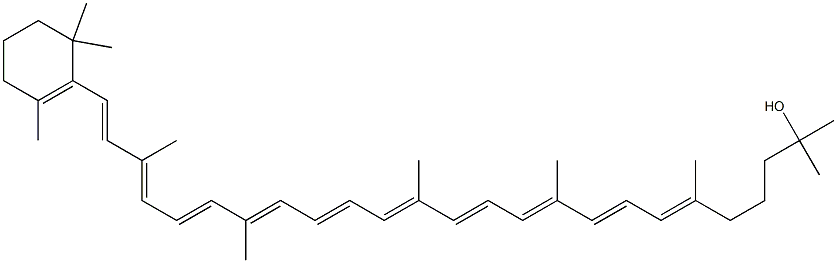 1'-Hydroxy-1',2'-dihydro-β,ψ-carotene 结构式