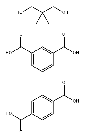 1,3-苯二羧酸与1,4-苯二羧酸和2,2-二甲基-1,3-丙二醇的聚合物 结构式