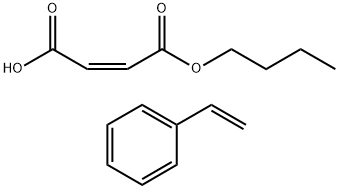 Z-2-丁烯二酸一丁基酯与苯乙烯的聚合物 结构式