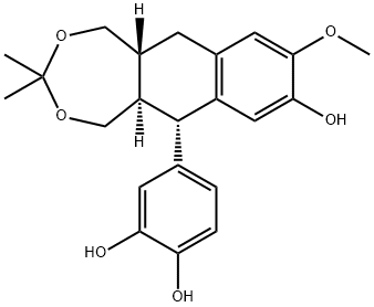 异紫杉脂素 9,9'-缩丙酮 结构式