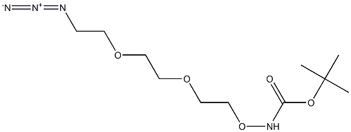 Boc-Aminooxy-PEG2-Azide 结构式