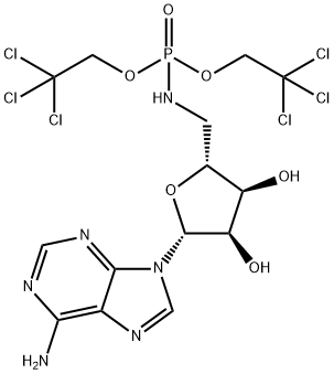 5'-Deoxy-5'-[[bis(2,2,2-trichloroethoxy)phosphinyl]amino]adenosine 结构式