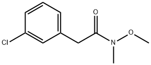 2-(3-chlorophenyl)-N-methoxy-N-methylacetamide 结构式