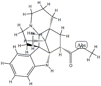 (3α,5α,12β,19α,20R)-2α,20-Cycloaspidospermidine-3-carboxylic acid methyl ester 结构式