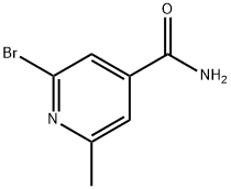 2-溴-6-甲基-4-吡啶甲酰胺 结构式