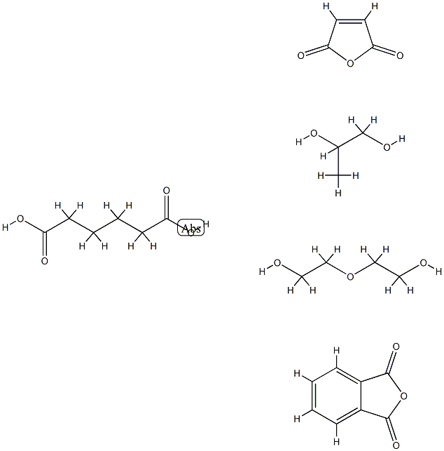 丙二醇与顺丁烯二酸酐、邻苯二甲酸酐、己二酸和3-氧杂-1,5-戊二醇的聚合物 结构式