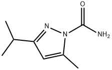 1H-Pyrazole-1-carboxamide,5-methyl-3-(1-methylethyl)-(9CI) 结构式