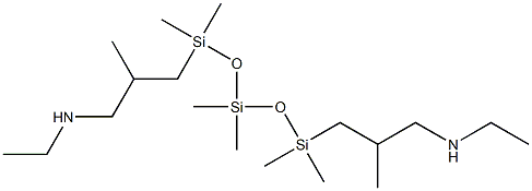N-乙基氨基异丁基封端的聚二甲基硅氧烷 结构式