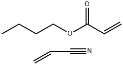 2-Propenoic acid, butyl ester, polymer with 2-propenenitrile 结构式