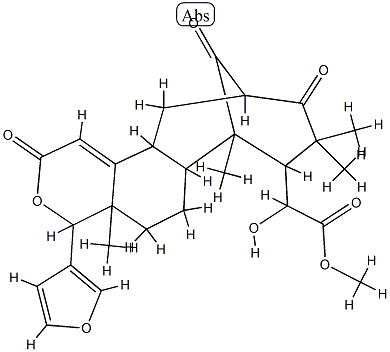 4-(3-Furanyl)-4,4a,5,6,6a,7,8,9,10,11,12,12a-dodecahydro-α-hydroxy-4a,7,9,9-tetramethyl-2,10,13-trioxo-7,11-methano-2H-cycloocta[f][2]benzopyran-8-acetic acid methyl ester 结构式