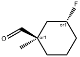 Cyclohexanecarboxaldehyde, 3-fluoro-1-methyl-, (1R,3R)-rel- (9CI) 结构式