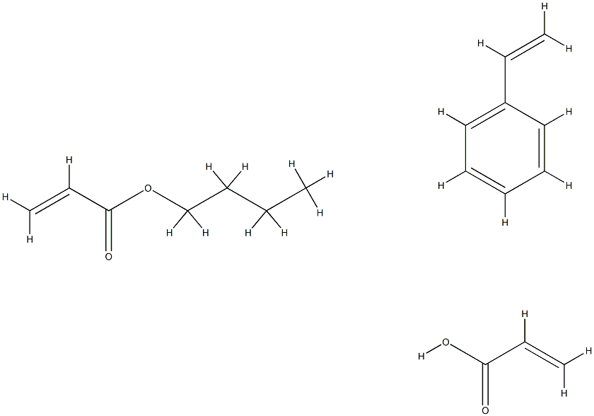 苯乙烯、丙烯酸丁酯、丙烯酸的共聚物 结构式