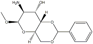 METHYL-4,6-O-BENZYLIDEN-2-AMINO-Β-D-MANNOSID 结构式