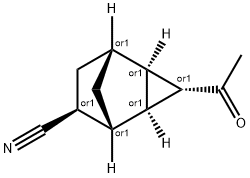 Tricyclo[3.2.1.02,4]octane-6-carbonitrile, 3-acetyl-, (1R,2R,3S,4S,5R,6S)-rel- (9CI) 结构式