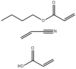 2-丙烯酸与2-丙烯酸丁酯和2-丙烯腈的聚合物 结构式