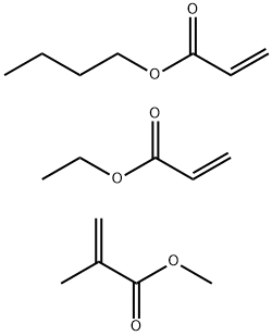 2-甲基-2-丙烯酸甲酯与2-丙烯酸丁酯和2-丙烯酸乙酯的聚合物 结构式