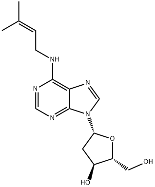 Adenosine,2'-deoxy-N-(3-methyl-2-butenyl)- (9CI) 结构式