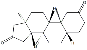 5α-Androstane-2,16-dione 结构式