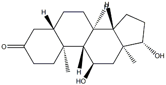 11α,17β-Dihydroxy-5α-androstan-3-one 结构式