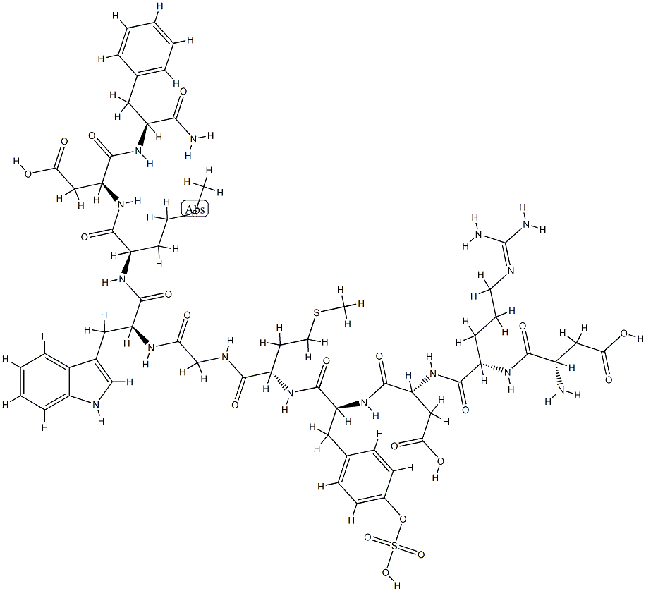 cholecystokinin 10 C-terminal fragment 结构式