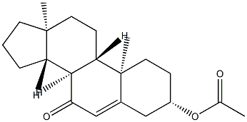 3β-Acetoxyandrosta-5-ene-7-one 结构式