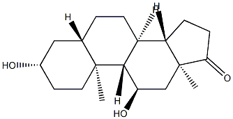 3β,11α-Dihydroxy-5α-androstan-17-one 结构式