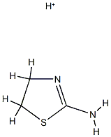 2-Thiazolamine,4,5-dihydro-,conjugatemonoacid(9CI) 结构式