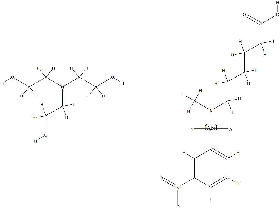 6-[methyl[(3-nitrophenyl)sulphonyl]amino]hexanoic acid, compound with 2,2',2''-nitrilotriethanol (1:1) 结构式