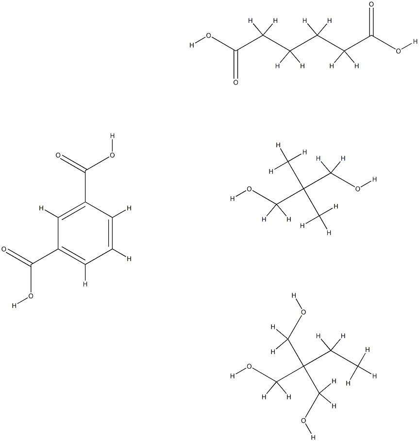 己二酸/间苯二甲酸/新戊二醇/三羟甲基丙烷共聚物 结构式