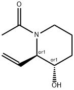 3-Piperidinol, 1-acetyl-2-ethenyl-, (2R,3S)-rel- (9CI) 结构式