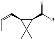 Cyclopropanecarbonyl chloride, 2,2-dimethyl-3-(1Z)-1-propenyl-, (1R,3S)- (9CI) 结构式