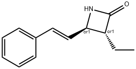 2-Azetidinone,3-ethyl-4-[(1E)-2-phenylethenyl]-,(3R,4R)-rel-(9CI) 结构式
