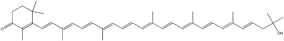 3',4'-Didehydro-1',2'-dihydro-1'-hydroxy-β,ψ-caroten-4-one 结构式