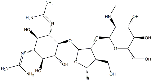 4-O-[2-O-[2-(Methylamino)-2-deoxy-α-L-glucopyranosyl]-3,5-dideoxy-3-hydroxymethyl-α-L-arabinofuranosyl]-N,N'-bis(aminoiminomethyl)-D-streptamine