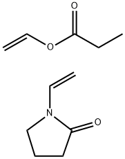 丙酸乙烯基酯与1-乙烯基-2-吡咯烷酮的共聚物 结构式