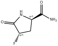 2-Pyrrolidinecarboxamide,4-fluoro-5-oxo-,(2R,4S)-rel-(9CI) 结构式