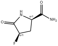 2-Pyrrolidinecarboxamide,4-fluoro-5-oxo-,(2R,4R)-rel-(9CI) 结构式