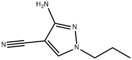 1H-Pyrazole-4-carbonitrile,3-amino-1-propyl-(9CI) 结构式