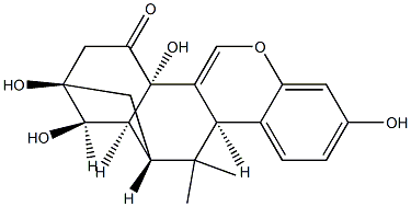 2,3,10bβ,11,12,12aβ-Hexahydro-1α,2β,4aβ,8-tetrahydroxy-11,11-dimethyl-2,12α-methano-1H-benzo[b]naphtho[2,1-d]pyran-4(4aH)-one 结构式