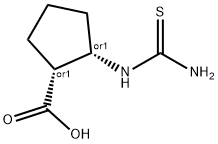 Cyclopentanecarboxylic acid, 2-[(aminothioxomethyl)amino]-, (1R,2S)-rel- (9CI) 结构式