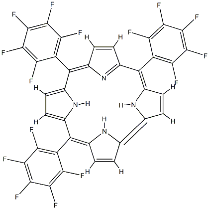 5,10,15-三(五氟苯基)可咯 结构式