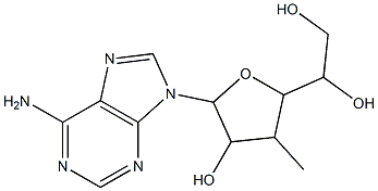 9-(3-Methyl-3-deoxy-β-D-allofuranosyl)-9H-purin-6-amine 结构式