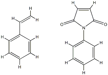 1-苯基-1H-吡咯-2,5-二酮与乙烯基苯的聚合物(9CL) 结构式