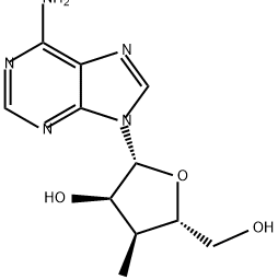 化合物 3'-DEOXY-3'-A-C-METHYLADENOSINE 结构式