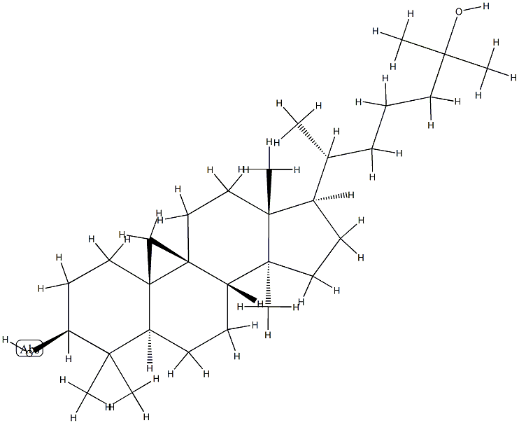 9β,19-Cyclolanostane-3β,25-diol 结构式