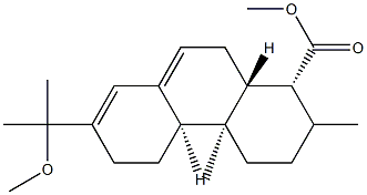 (1R)-1,2,3,4,4a,4bα,5,6,10,10aα-Decahydro-7-(1-methoxy-1-methylethyl)-1,4aβ-dimethyl-1α-phenanthrenecarboxylic acid methyl ester 结构式