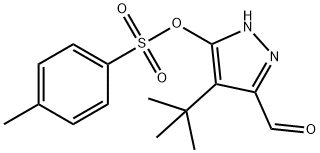 4-tert-butyl-3-formyl-1H-pyrazol-5-yl 4-methylbenzenesulfonate 结构式