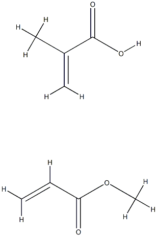 2-Propenoic acid, 2-methyl-, polymer with methyl 2-propenoate 结构式