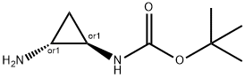 Carbamic acid, [(1R,2R)-2-aminocyclopropyl]-, 1,1-dimethylethyl ester, rel- 结构式